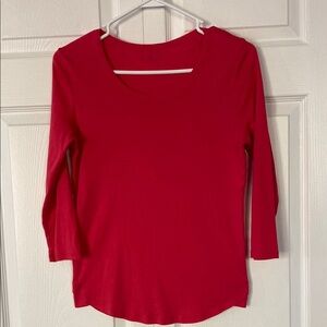 Elliott Lauren Long 3/4 Sleeve Tee Cotton Top size Small